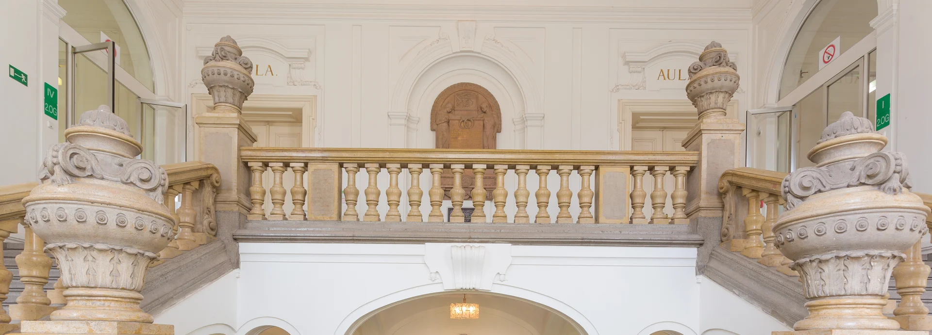 Stairwell of the main building of the Montanuniversität Leoben.
