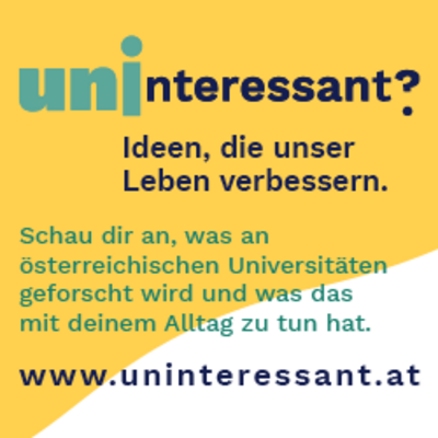 Werbebanbner, der auf die Website https://uninteressant.at/ verweist